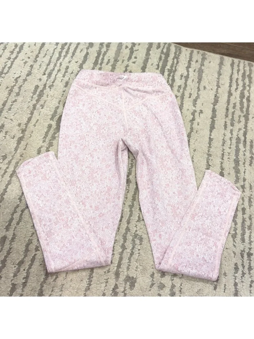 Gymshark Fleur Texture Leggings Dusky Pink Marl